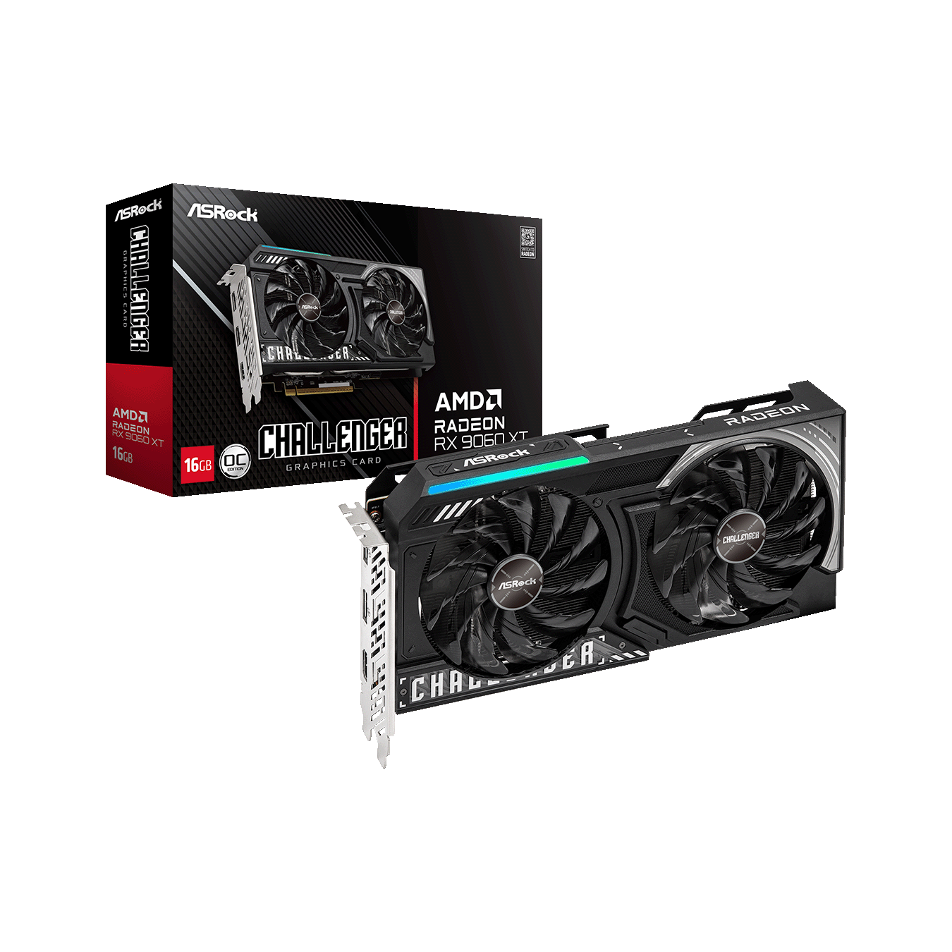 ASRock Radeon RX9060XT GDDR6 16GBメモリ搭載