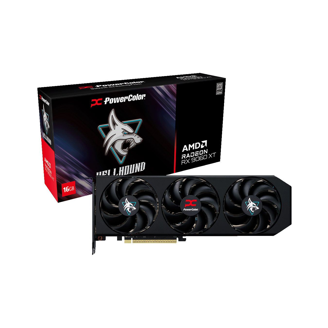 PowerColor Radeon RX9060XT GDDR6 16GBメモリ搭載