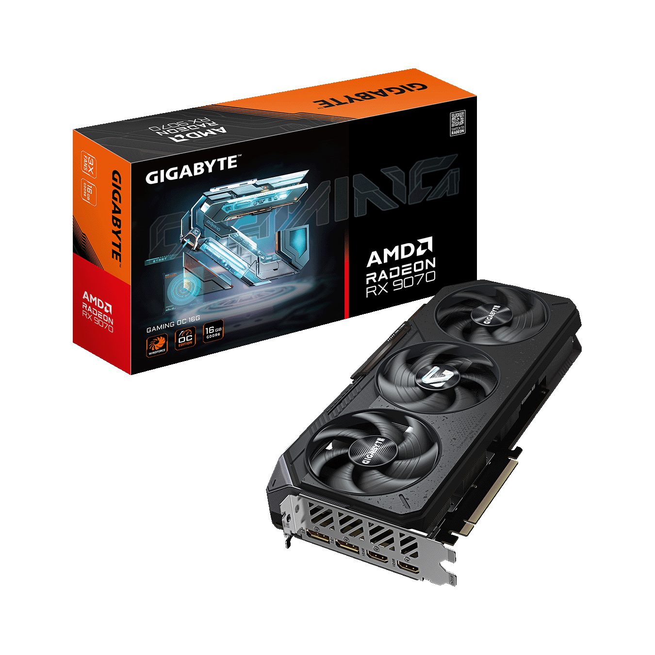 【在庫限り】GIGABYTE AMD Radeon RX9070 GDDR6 16GBメモリ搭載