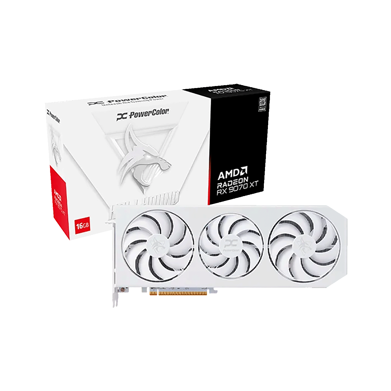 PowerColor(パワーカラー) Radeon RX 9070 XT ホワイトカラートリプルファン搭載 オーバークロックグラフィックボード
