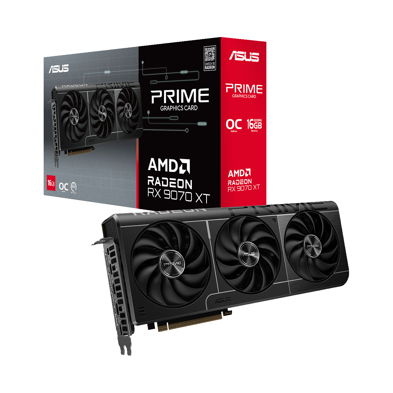 【在庫限り】ASUS(エイスース) Radeon RX 9070 XT トリプルファン搭載 オーバークロックグラフィックボード
