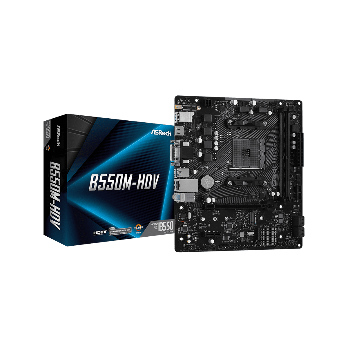 ASRock Socket AM4 AMD B550 MicroATX マザーボード