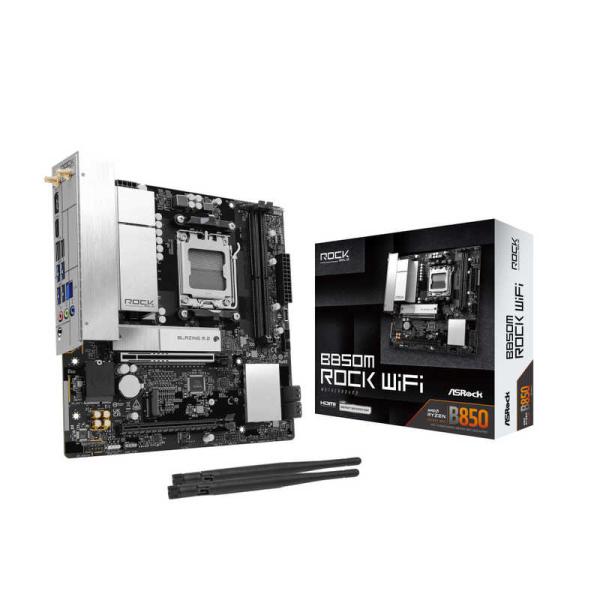 ASRock(アスロック) Socket AM5 AMD B850 MicroATX WiFi+Bluetoothモジュール付属 マザーボード B850M Rock WiFi