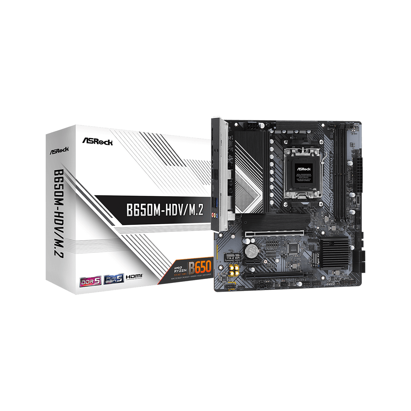 【在庫限り】ASRock製AM5ソケットMicroATXサイズ B650M-HDV/M.2