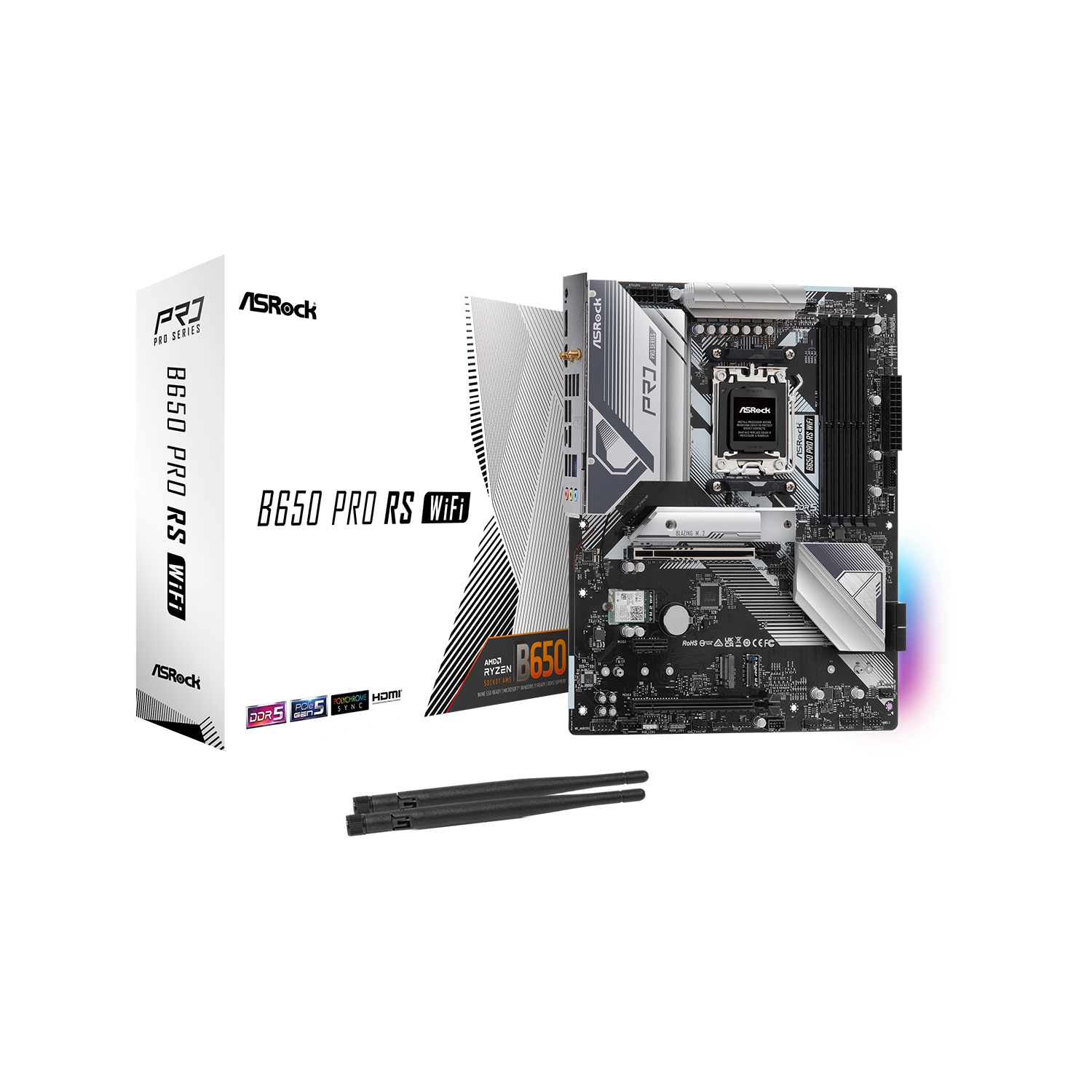 【在庫限り】ASRock(アスロック) Socket AM5 AMD B650 ATX WiFi+Bluetoothモジュール付属 マザーボード B650 Pro RS WiFi