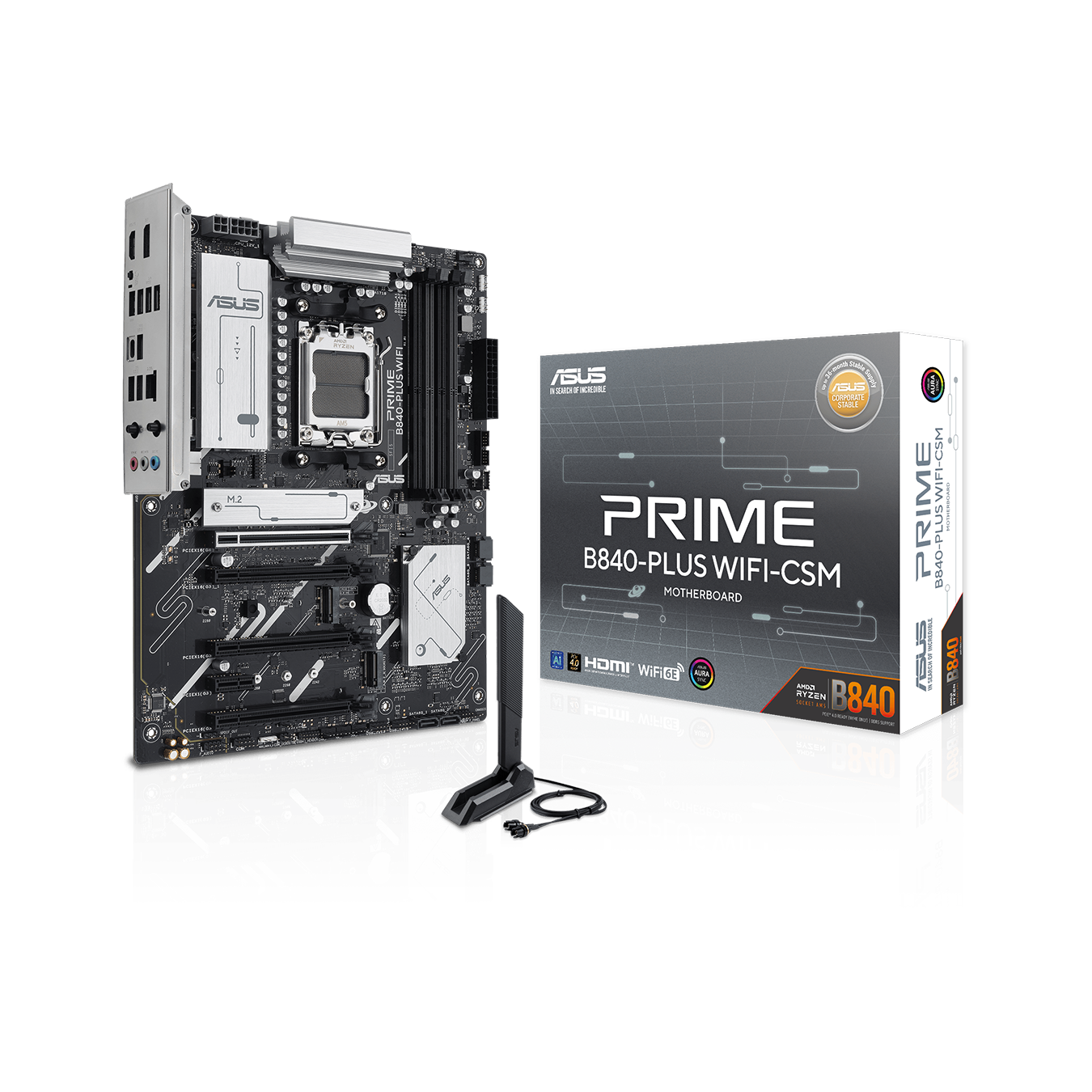 ASUS(エイスース) Socket AM5 AMD B840 ATX WiFi+Bluetoothモジュール付属 マザーボード PRIME B840-PLUS WIFI-CSM